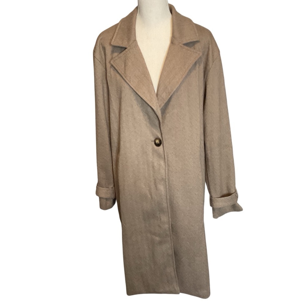 Haute Monde Classic Tan Trench Coat Size L